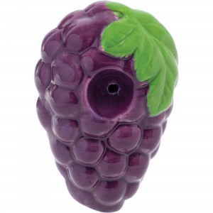 3.5" Grape Ceramic Pipe - Wacky Bowlz [CP111]
